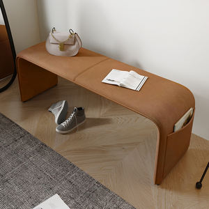 Nordic Designer Entryway Shoe <b>Bench</b> Saddle Leather Modern Minimalist Living Room <b>Bed</b> <b>End</b> <b>Bench</b> Adult Use - Product Image 1