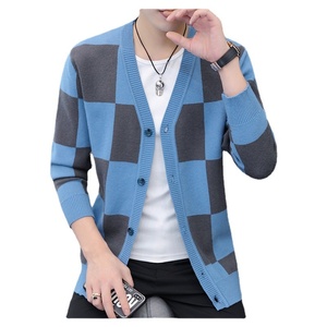 2021 primavera autunno stile coreano <span class=keywords><strong>Cardigan</strong></span> in maglia di cotone stampato <span class=keywords><strong>Slim</strong></span> <span class=keywords><strong>Fit</strong></span> alla moda capispalla sottile per l'inverno - Product Image 5