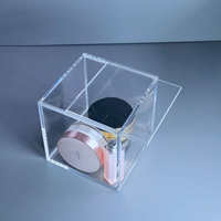 Boîte de rangement pour bijoux en acrylique rectangulaire miniature et boîte à pilules avec un design moderne, contenants multifonctionnels
