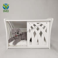 Cage pour chien en bois à double porte faite à la main Maison pour animaux de compagnie en bois Maison pour chat en bois
