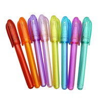 Stylo bille transparent avec capuchon en forme de baril, personnalisable avec logo, pour cadeaux promotionnels