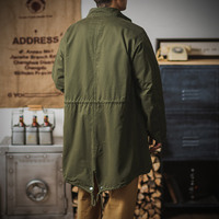 Veste parka imperméable verte US German Long M51 M65 pour hommes, vente en gros