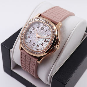 Montre à Quartz de luxe pour femmes montre mécanique étanche montre décontractée d'affaires à la mode bracelet en Silicone montre personnalisée rose - Product Image 2