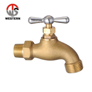 <span class=keywords><strong>Pas</strong></span> pour l'eau potable 1/2 pouces entrée de tuyau en fer mâle 3/4 sortie de tuyau mâle tuyau en laiton robinet à bavette - Product Image 2