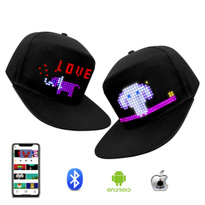 Berretto da <span class=keywords><strong>Baseball</strong></span> con luce a LED cappello controllato da App per telefono cappello programmabile Gorra LED Face <span class=keywords><strong>Cap</strong></span> Glow Rave Hat berretto da <span class=keywords><strong>Baseball</strong></span> con cappello a LED illuminato - Product Image 3