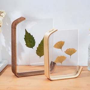 Cadre photo en acrylique en forme de L double face pour plantes et spécimens, ornement de bureau, vente en gros - Product Image 1