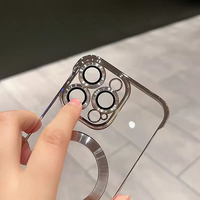 Funda Transparente de PC con Recubrimiento Electrolítico y Carga Inalámbrica Magnética para iPhone 17 Pro Max 16 15 14 13 12 11 XS, Venta al Por Mayor