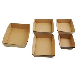 Bac alimentaire en papier ondulé jetable écologique biodégradable emballage de plateau alimentaire en papier de carton de restauration rapide - Product Image 5