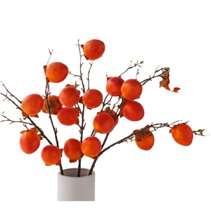 Branche de kaki artificielle 7 pièces, fleur en soie orange, décoration d'intérieur pour le Nouvel An et les arrangements de mariage - Product Image 3