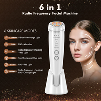 Nueva tecnología 6 en 1 Dispositivo de belleza de electroporación para el rejuvenecimiento de la piel facial Removedor de arrugas Facial y masajeador de cuello Lifting