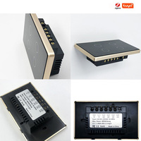 Interrupteur intelligent tactile à bordure métallique standard américain personnalisé Panneau de luxe Tuya Zigbee Interrupteur intelligent Alexa google Home