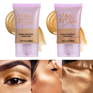 Resaltador líquido de brillo radiante, <span class=keywords><strong>iluminador</strong></span> de brillo de perlas, gotas de brillo de bronce, bronceador líquido de maquillaje - Product Image 4