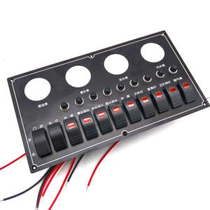 Panel de interruptor de 4 orificios DIY personalizado ON OFF 11 Gang para coche camión todoterreno SUV <span class=keywords><strong>Camper</strong></span> - Product Image 2