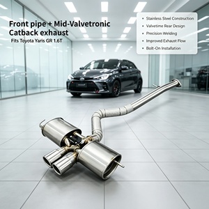 Tubo Delantero de Acero Inoxidable de Alta Calidad + Sistema de Escape Valvetronic Catback para Toyota <span class=keywords><strong>Yaris</strong></span> <span class=keywords><strong>GR</strong></span> 1.6T para Mejorar la Respuesta del Acelerador - Product Image 1