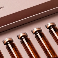 Boîte rigide personnalisée rose avec couvercle et base pour flacons de peptides, en carton, avec logo estampé à chaud et impression offset, pour soins personnels