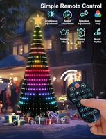 Guirlande lumineuse de Noël intelligente RGBIC 400 LED, contrôle par application, synchronisation musicale, IP65, pour intérieur et extérieur, 6 pieds, décoration de Noël