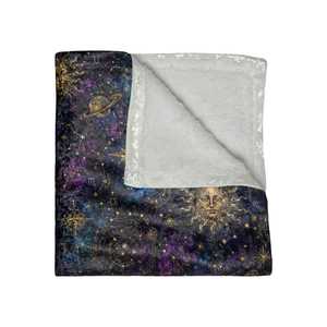 Manta Personalizada con Estampado de Astrología Celestial y Galaxia, Manta Suave y Esponjosa de Felpa para Sofá, Venta al Por Mayor OEM ODM - Product Image 4