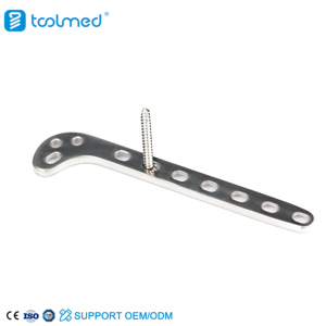 2.7mm pelat kompresi dokter hewan SS <span class=keywords><strong>Distal</strong></span> <span class=keywords><strong>Femoral</strong></span>, sistem implan hewan ortopedi plat tulang hewan 10 lubang kanan - Product Image 5