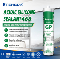Mastic silicone acétique 468 en gros, fourni par l'usine, silicone acetoxy monocomposant pour l'étanchéité des fenêtres et des salles de bain