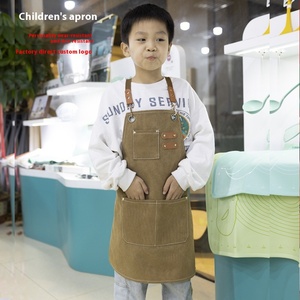 Unisex grembiule in tela di cotone per bambini riutilizzabile durevole lavabile eco-friendly per uso domestico <span class=keywords><strong>cucina</strong></span> cottura pittura per bambini - Product Image 2