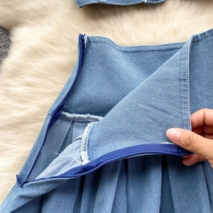 Completi Estivi da <span class=keywords><strong>Donna</strong></span>, Top Color Block e Jeans, Set <span class=keywords><strong>Casual</strong></span> 2 Pezzi, <span class=keywords><strong>Abbigliamento</strong></span> Femminile all'Ingrosso - Product Image 5