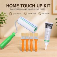 Pinceau à poils de porc avec manche en bois durable, rouleau à peinture ergonomique, outils de peinture pour la rénovation de la maison