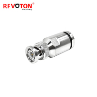 Connecteurs coaxiaux RF mâles BNC 50 Ohms en laiton pour câbles LMR300 5D-FB RG6, en stock, fournis directement par l'usine