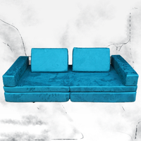 2025 Bestseller 6-teiliges Set Kinder-Spielsofas mit 2 Dreieckskissen und 2 Armlehnen mit Certipur-US-Zertifikat!