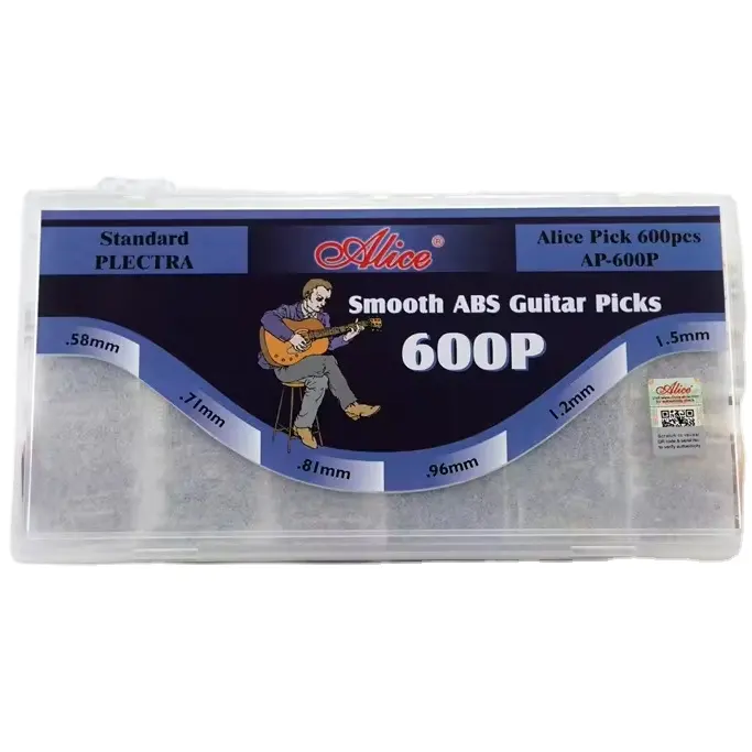 Newer Alice AP600P Guitar Paddle Frosted ABS Bullet Pieces in a Box of 600 with Various thicknesses Western stringed instrument