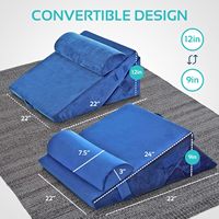 Einstellbar 9&12 Zoll faltbarer Memory-Schaum Anti-Schnarchen 3-teiliges Bett Keilkissen-Set mit abnehmbarem Bezug