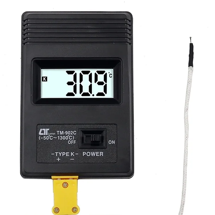 TM-902CブラックKタイプデジタルLCD温度検出器温度計工業用熱検出器メーター熱電対プローブ