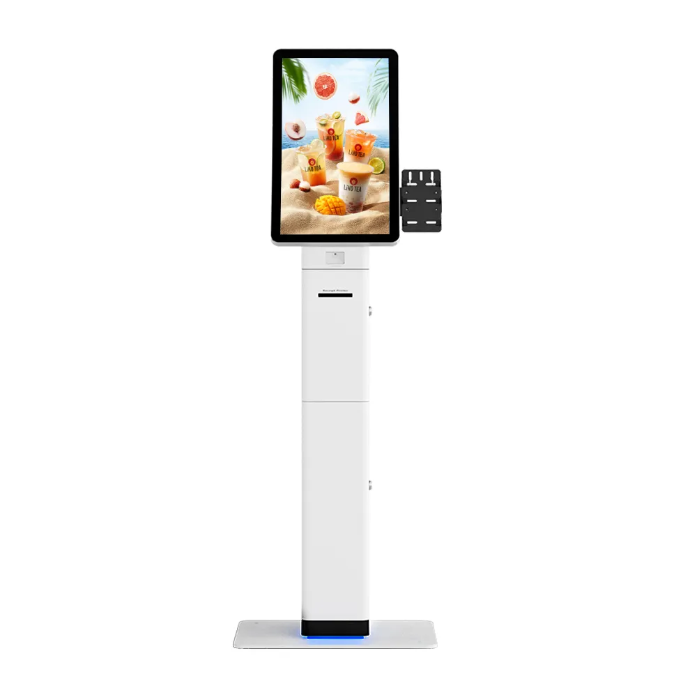 23.6 inch android payment kiosk design ideas with nfc curved touch screen thermal printer kiosk self-service kiosk