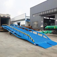 Rampe de quai mobile hydraulique manuelle pour le chargement de conteneurs par chariot élévateur 25 tonnes 8 tonnes