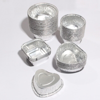 50 ml, 10 pièces, moules à tartelettes circulaires en aluminium, récipients en aluminium, barquettes à dessert, moules à gâteaux, compatibles micro-ondes et four, qualité alimentaire