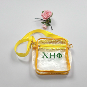Chi Eta phi sorority PVC Crossbody Tote túi công suất lớn trong suốt vai Sling Ví rõ ràng sân vận động thư bãi biển - Product Image 5