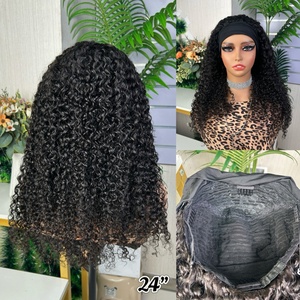Band Jerry Curl Glueless <b>Wig</b> Non Lace <b>Wig</b> <b>Human</b> Hair <b>Wig</b> for Women Factory Price - Product Image 6
