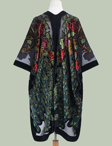 Stile Boho elegante stile Kimono in velluto pavone scialle sfogarsi accessori di abbigliamento quotidiano eleganti scialli tradizionali - Product Image 5