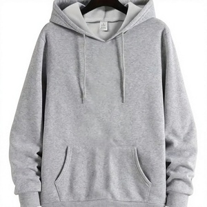 Sweat-shirt à capuche uni pour homme avec cordon de serrage, design tendance, en polyester/coton, avec poche, pour l'hiver, fabriqué au Bangladesh - Product Image 4