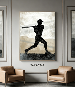 Pintura al Óleo Vintage de Naturaleza Muerta sobre Lienzo, Arte de Pared con Superficie Brillante, Marco Incluido, Decoración Deportiva de Lujo para Habitación de Niños - Product Image 5