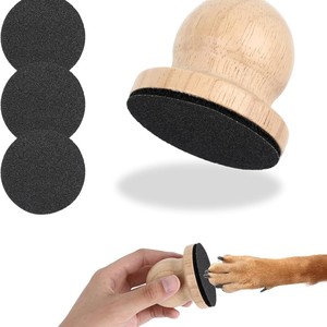 Cross-border wooden pet dog scratching mat, wooden dog paw bone shaped dog <b>nail</b> <b>file</b>, dog scratching board grinding board - Product Image 1