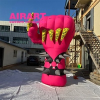 Le Magnéto d'Attraction Ultime pour Vos Événements : Main de Démon Gonflable Rose Néon, Ballon Main de Monstre Gonflable