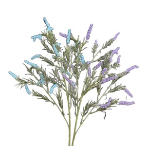 Junheyuan กิ่งลาเวนเดอร์โรสแมรี่เทียมสีม่วงสีขาวสีชมพูสีเหลืองสีฟ้าสีเขียวสำหรับตกแต่งงานแต่งงานการจัดดอกไม้ - Product Image 5