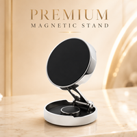 Penyangga Ponsel Mobil Lipat Multi-Sambungan dengan Suction Cup Magnetik, Tahan Lama, Bahan ABS, Mudah Dipasang, Stabil, dari Aluminium Alloy, Dapat Disesuaikan