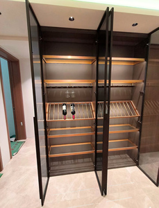 <span class=keywords><strong>Armoire</strong></span> à boissons alcoolisées au design moderne avec lumières LED et portes en verre <span class=keywords><strong>Armoire</strong></span> à vin pour restaurant à usage domestique - Product Image 3