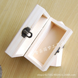 Wooden Storage Box 10x5x5cm Rectangular With Metal Clasp For Jewelry Packaging - Product Image 4