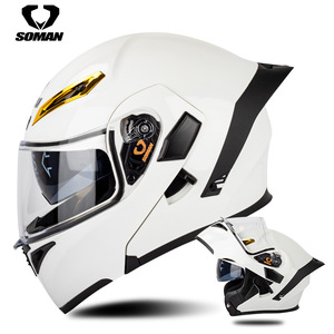 Casco <span class=keywords><strong>de</strong></span> Motocicleta Recién Mejorado con Doble Visor para Hombres y Mujeres, con Cara Expuesta para Protección y Seguridad en la Conducción en Todas las Estaciones - Product Image 5