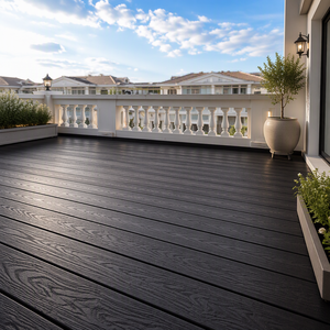 Nouveau sol WPC moderne et résistant 205x25mm, écologique, durable, pour intérieur/extérieur, emboîtable, effet bois 3D, pour sous-sol, jardin, parc, terrasse - Product Image 2