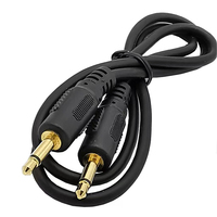 Cable de plomo de parche Eurorack chapado en oro 3,5mm 1/8 "Mono LED CV Cables de parche para sintetizadores modulares Eurorack