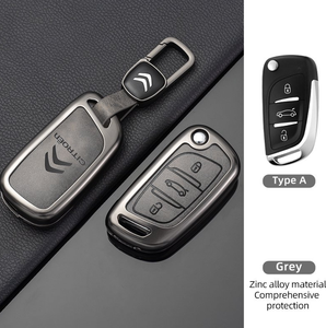 Logo imprimé <span class=keywords><strong>de</strong></span> haute qualité pour citroen peugeot <span class=keywords><strong>ds3</strong></span> c5 cuir en alliage <span class=keywords><strong>de</strong></span> zinc métal voiture clé à distance <span class=keywords><strong>coque</strong></span> <span class=keywords><strong>de</strong></span> couverture avec porte-clés - Product Image 2