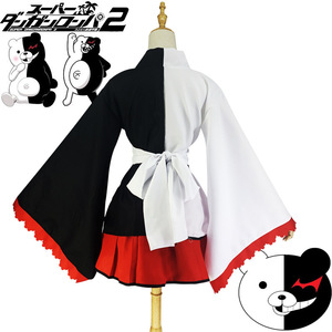 Monokuma Kimono Cosplay Costume Anime Halloween Outfit Polyester Fabric 14 Years Up Game Role Playing - Product Image 3